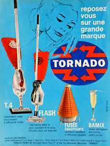 PUBLICITÉ DE PRESSE 1964 ASPIRATEUR TORNADO T.4 FLASH FUSÉE CHAUFFANTE BAMIX