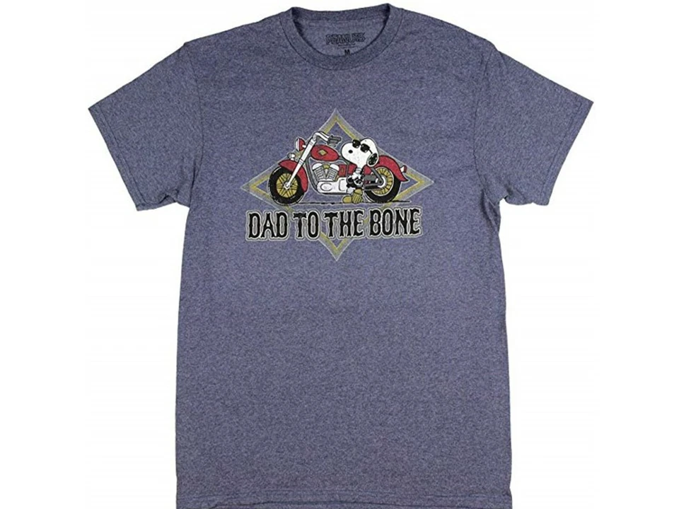 Camiseta para hombre Snoopy Dad To The Bone personajes dibujos animados cacahuetes (pequeña) NUEVA Foto 1 de 1