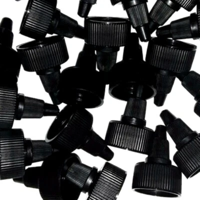 20/410 or 24/410 Black Unlined Twist Top Dispensing Caps | QTY Per Package: 125 - Image 1 of 3