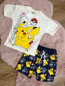 NWT Pokemon New Season Boy's White Shorts and T shirt set - Picture 1 of 5