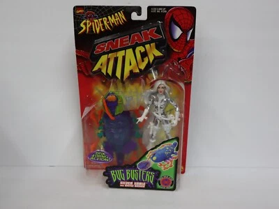 Silver Sable Spider-man Sneak Attack Bug Busters Sin usar, en caja 1998 Toy Biz NUEVO SELLADO Foto 1 de 4