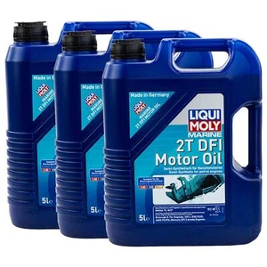 Olio Motore Olio Liqui Moly Marine 2T Dfi 3 X 5 Litro Oil Motore-Barca Nave - Foto 1 di 5