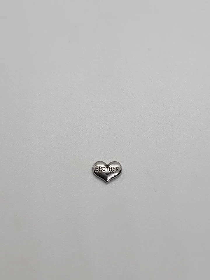 Silver Heart Brother Floating Charm #581 For Your Origami Owl Necklace - Image 1 of 1
