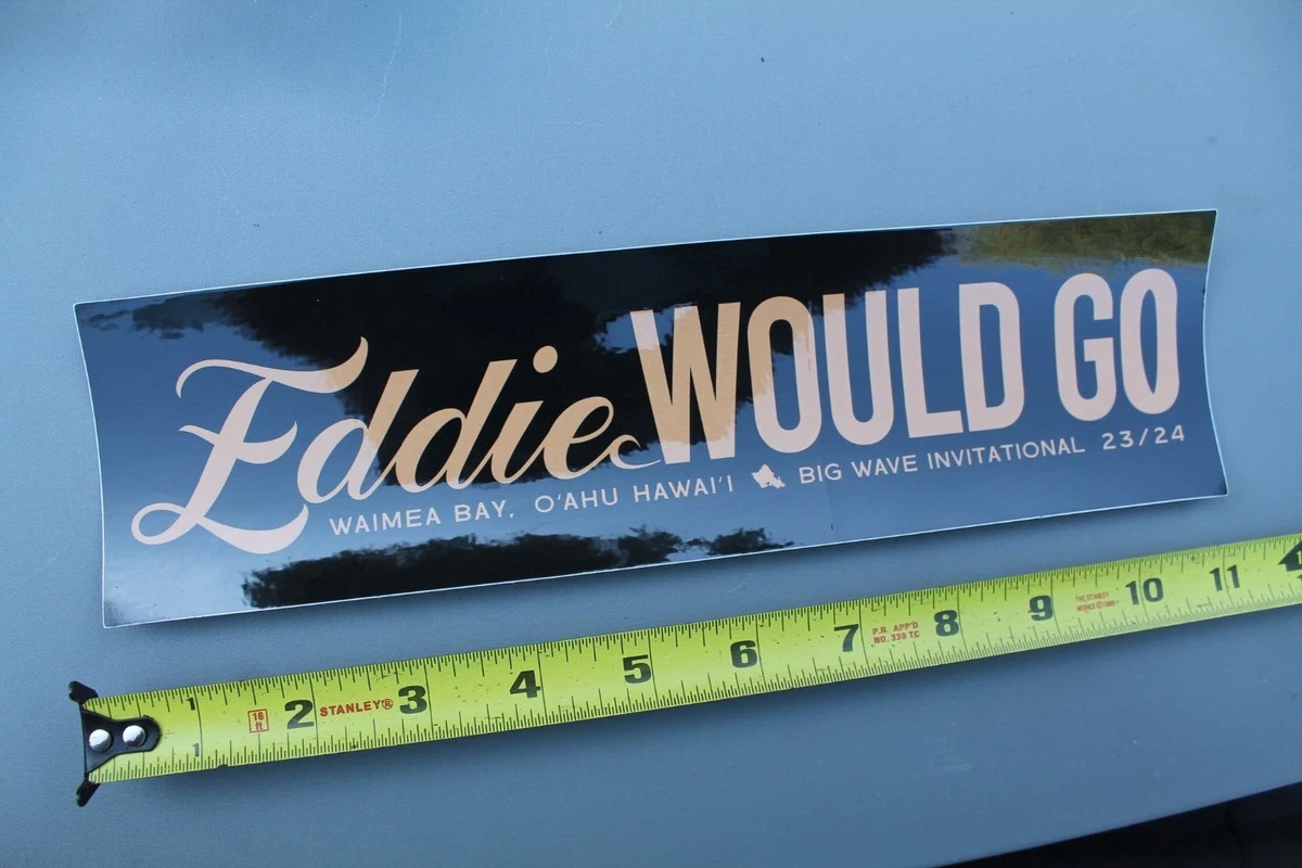 EDDIEAIKAUステッカー❰非売品❱ T&C Eddie Aikau Would Go Surf Surfboards Hawaii Black Gold 2024