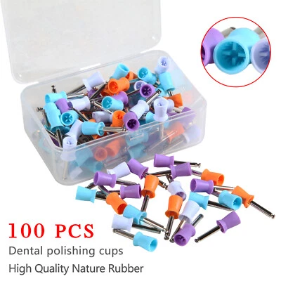 100 X Copas de pulido para pulido Dental, copa profiláctica, tipo pestillo - Изображение 1 из 4