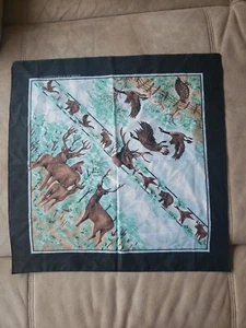Wild life deer bear duck Handkerchief Bandana Made in USA RN 16463 Poly/Cotton - Picture 1 of 15