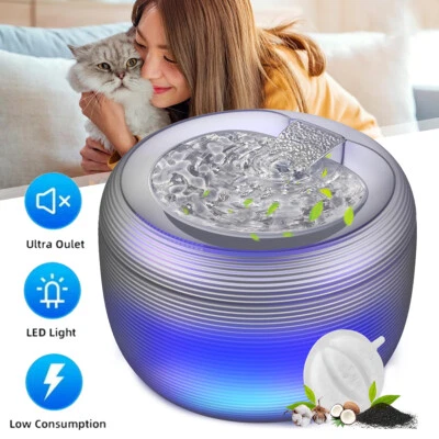 2,5L Katzenbrunnen Ultraleiser Automatische LED Trinkbrunnen für Katze und Hunde - Bild 1 von 4