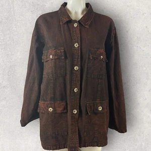 Sea Breeze of California Hemd Jacke XL Vintage Patina Dye Denim Knopf 158 - Bild 1 von 11