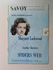 Playbill Agatha Christie's Spider's Web Program Savoy London  Margaret Lockwood - Picture 1 of 4