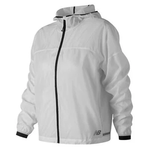 NEW BALANCE WOMEN'S LIGHT PACK WINDBREAKER JACKER WHITE FULL ZIP NEW BNWT OG S - Picture 1 of 2