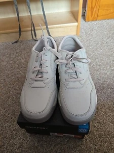 Rockport Prowalker Astride Men's 10 W Grey Leather Shoes Sneakers Waterproof - Picture 1 of 7