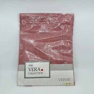Vintage Vera Collection Tablecloth Blush Pink 52" x 52" Lightweight Square NEW - Image 1 of 4