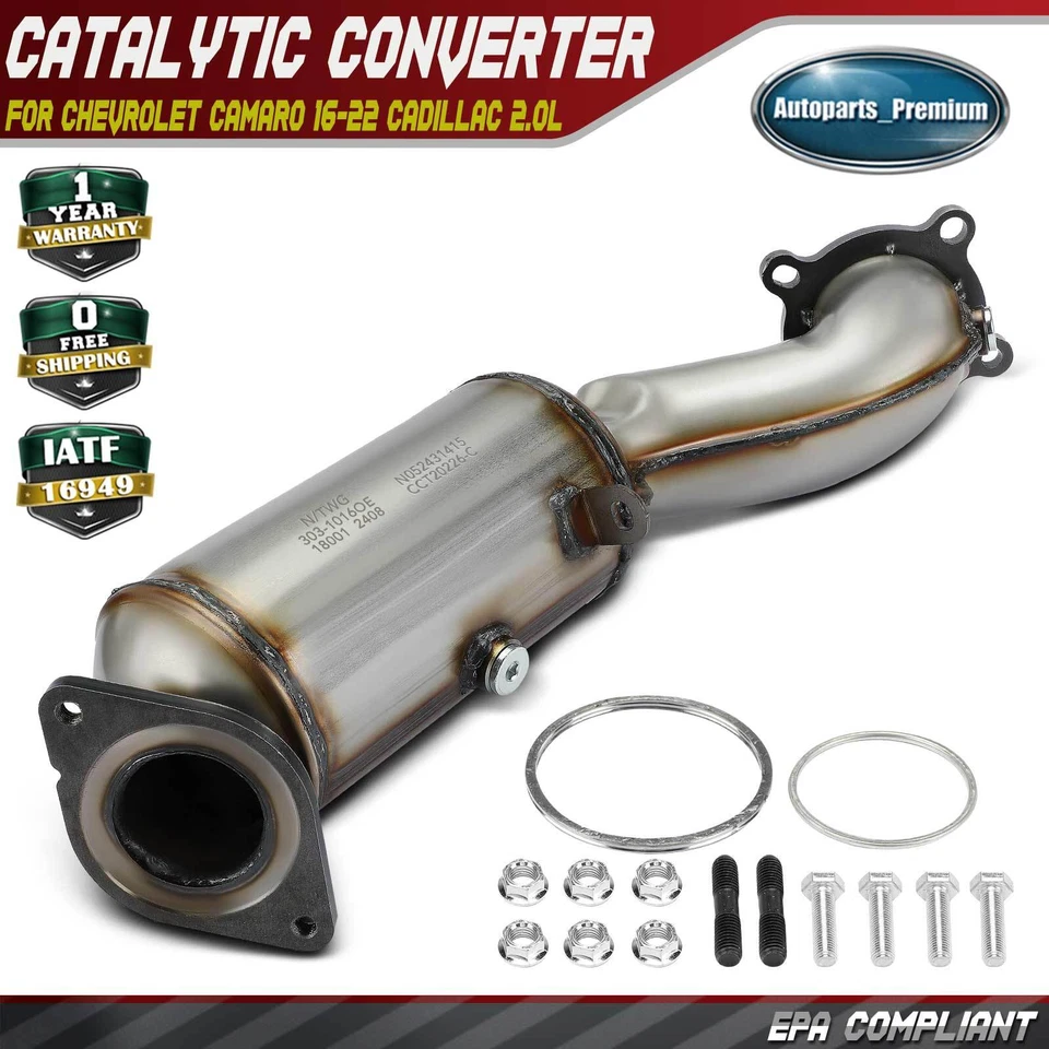 Convertidor catalítico delantero para Chevy Camaro 2016-2022 Cadillac ATS CTS L4 2,0 L Foto 1 de 4