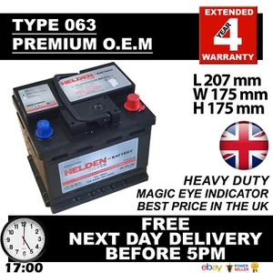 12V 45AH AUTOBATTERIE TYP 063 MIT 4 JAHREN GARANTIE - Bild 1 von 10