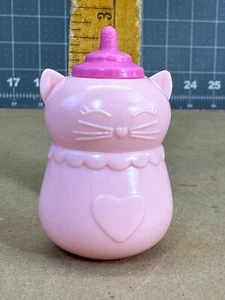 Vintage Fisher Price 2011 ❤ LITTLE MOMMY ❤ Replacement Pink Cat Baby Doll Bottle - Picture 1 of 5