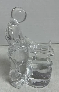Orrefors Sweden Crystal Clear Art Glass Modern Blacksmith Figurine 5" - Picture 1 of 8