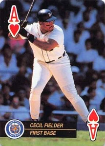 1992 U.S. Playing Card Company Aces #A -Hearts Cecil Fielder NM-MT Tigers - Picture 1 of 2