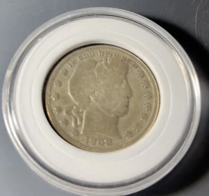 1908-D 50C Barber Half Dollar - Picture 1 of 2