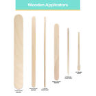 Beauticom Wooden Applicators for Waxing Hair Removal and Cuticle Manicures