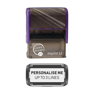 Estampilla de goma personalizada de 3 líneas NHS Doctor Enfermera Hospital Partera - Imagen 1 de 1