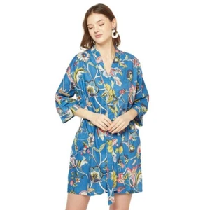 Turkish Dreams - Floral Kimono Bathrobe, Cover-Up - Picture 1 of 7