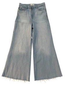 Pantalones de mezclilla para mujer con montura talla 29 Le Palazzo recortados pierna ancha crudos en claridad - Imagen 1 de 11