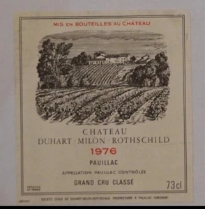 2 étiquette vin Château DUHART MILON ROTHSCHILD 1974+1976 Pauillac GCC Bordeaux - Bild 1 von 2