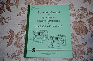 Professional Full Edition Service Manual for Singer 416 and 418 Sewing Machines. - Picture 1 of 12
