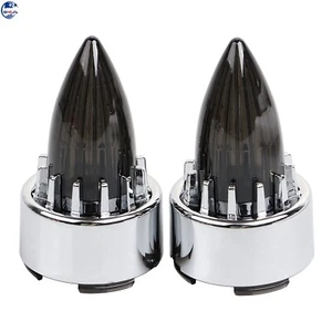 Smoke Bullet Turn Signal Light Lens Covers For Harley Dyna Softail Street Glide - Picture 1 of 9