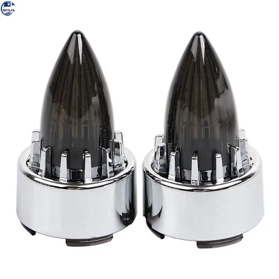 Smoke Bullet Turn Signal Light Lens Covers For Harley Dyna Softail Street Glide - Изображение 1 из 4