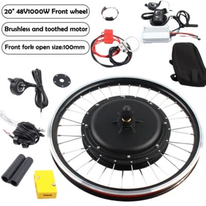 20 Inch 48V Bicycle Front Wheel E-Bike Conversion Kit Electric Motor LED Display - Picture 1 of 14