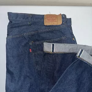 Vintage LEVI'S 501 3501 Redline Selvedge lavaggio scuro linguetta cerchio vuota 60x30 fondo di magazzino! - Foto 1 di 24