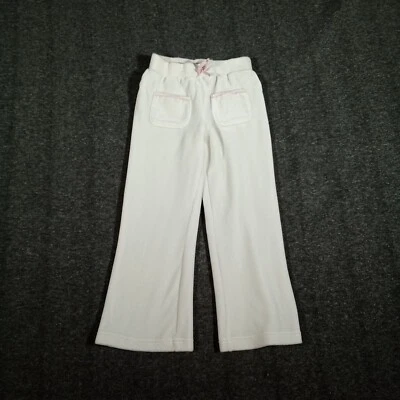 Pantalones Baby Gap Niñas 4 Años Blanco Sudaderas Bootcut Rosa Lazo Preppy Cómodos Foto 1 de 4