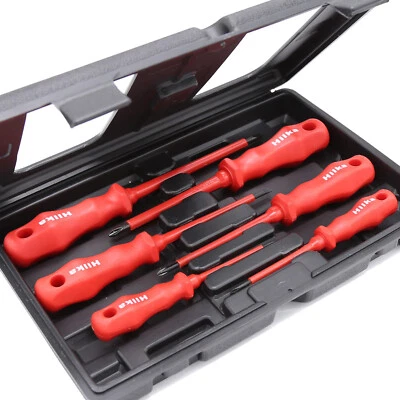 Hilka 1000v Insulated Screwdriver Set VDE GS Slotted Phillips Screwdrivers