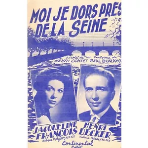 MOI JE DORS NEAR DE LA SEINE Walzer Texte CONTET Musik DURAND Partitur - Bild 1 von 2