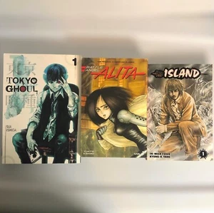 Manga Lot Island Vol 1 (Youn) Battle Angel Alita 1 (Kishiro) Eng Anime Taschenbuch - Bild 1 von 7