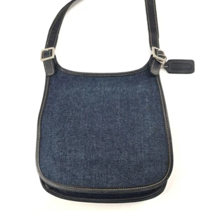 Coach shoulder bag old Coach denim indigo crossbody good condition Used - Picture 1 of 11