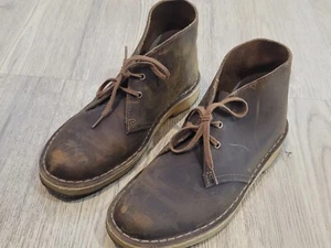 Clarks Chukka Stiefel Herren Größe 7,5 Braun Leder Schnürung Freizeit - Bild 1 von 9