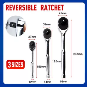 1/4" 3/8" 1/2" Ratchet Wrench Handle Drive Socket Spanner Quick Release Heavy AU - Picture 1 of 15