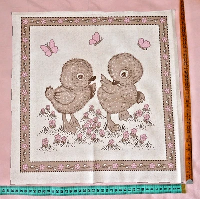 Stoff   Patchwork  Kissen - Panel   Küken - Bild 1 von 3