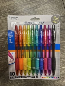 INC SOFT COMFORT GRIP ASSORTED INK COLORS - 8 PENS- Clip Clicks- 1.0 mm - Picture 1 of 5