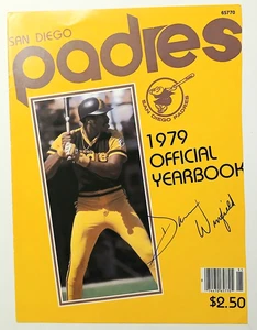 Hand Signed Autograph HOF Dave Winfield On 1979 San Diego Padres Yearbook Cover - Picture 1 of 2