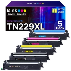 E-Z Ink TN229XL Toner For Brother MFC HL Series Printers BK/C/M/Y 5-Pack 79 - Photo 1/3