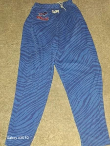 Pigiama felpa uomo vintage Zubaz NFL Buffalo Bills taglia media zebrato USA - Foto 1 di 7