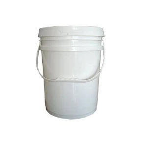 1-Gallon (4L) Plastic Bucket | Heavy-Duty White Paint & Chemical Storage Pail - Picture 1 of 2
