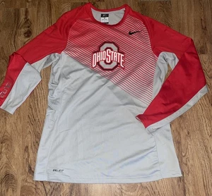 OHIO STATE BUCKEYES Nike Elite Dri Fit Bordada Atlética LS Camisa MEDIANA - Imagen 1 de 5