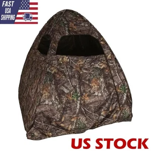 US Realtree Edge 1 Person Ground Blind Water Repellant Lightweight Ground Blind - Picture 1 of 5