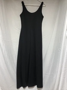 Vintage Bergdorf Goodman schwarz ärmellos langes Maxikleid hergestellt in Frankreich Größe 10 - Bild 1 von 7