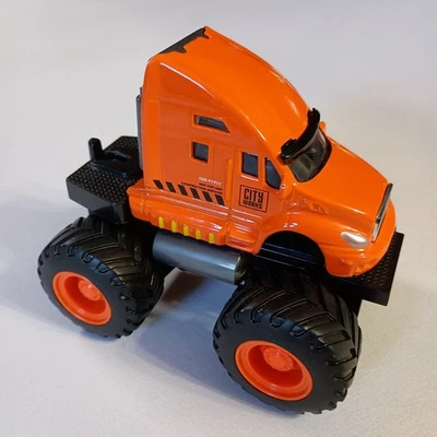 Maisto City Works Metal And Plastic Orange Truck Damaged Stacks, Truck Only  - Image 1 of 4