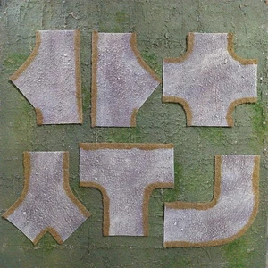 28mm Mediterranean/Arid Dirt Road Junctions No.5 WARGAMES BOLT ACTION FAT FRANKS - Picture 1 of 8